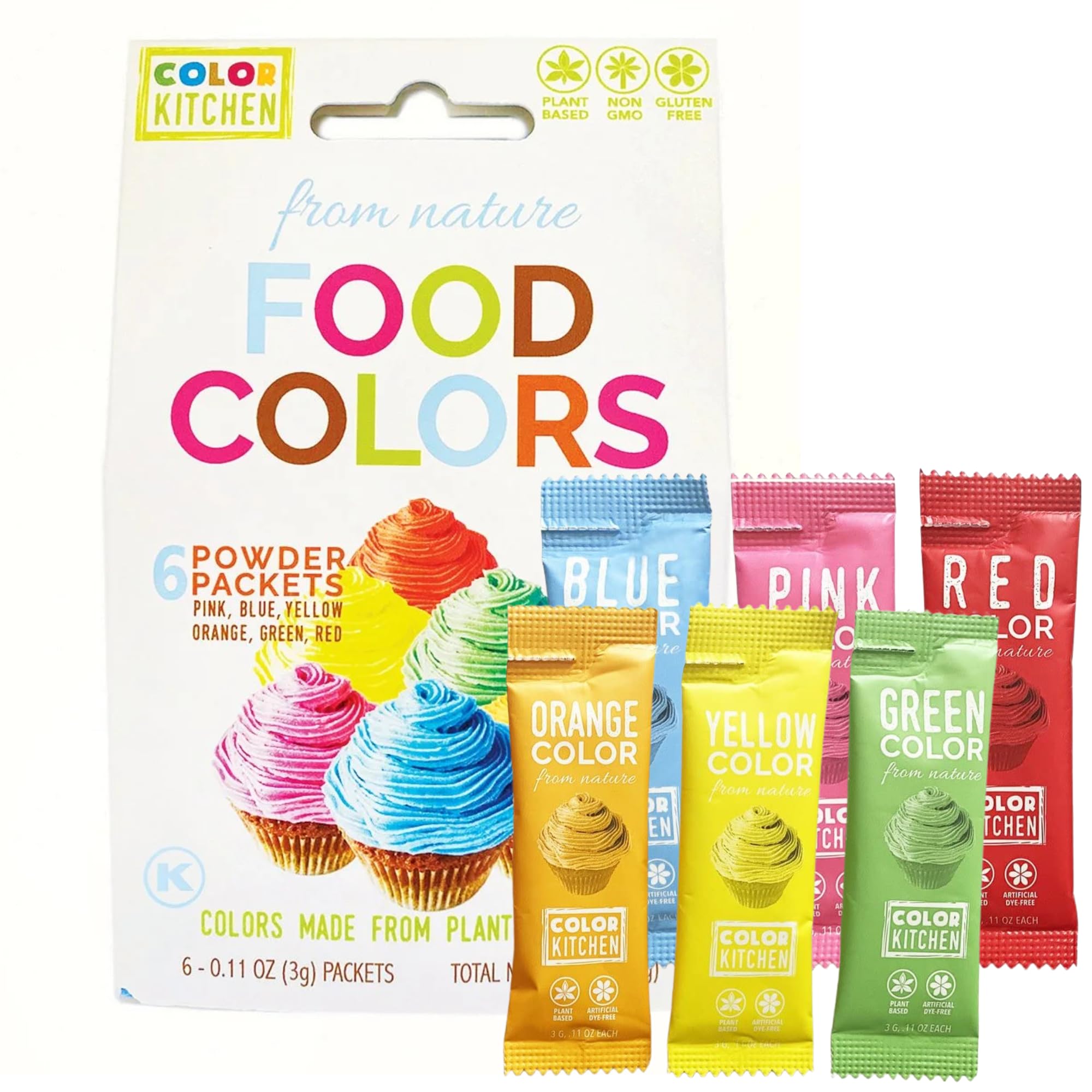 Color Kitchen blue powder color pack for vibrant frostings and natural baking.