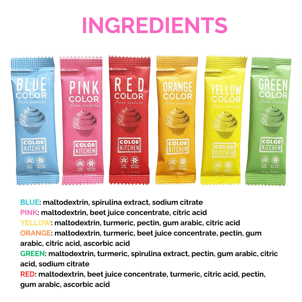 Color Kitchen pink powder color pack for pastel dessert accents.