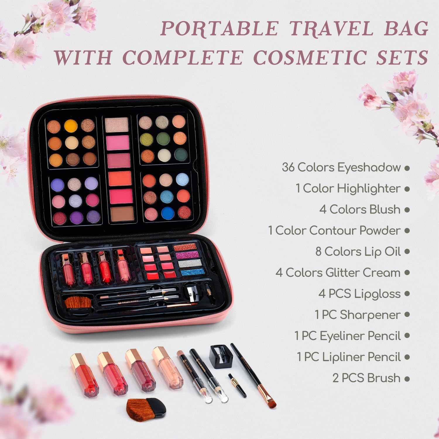 Color Nymph 36-color eyeshadow palette for blendable, vibrant looks.