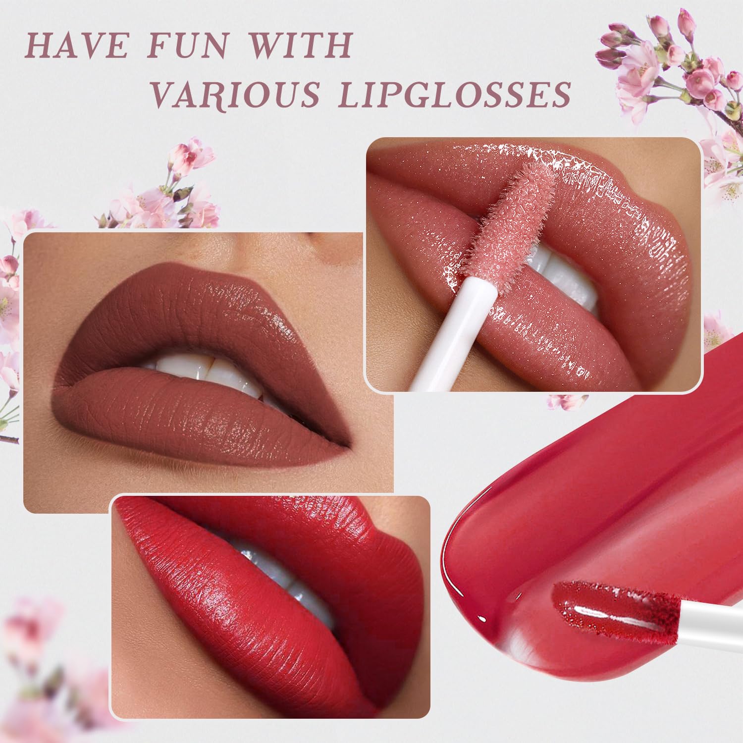 Color Nymph four lipglosses for smooth shine and easy layering.