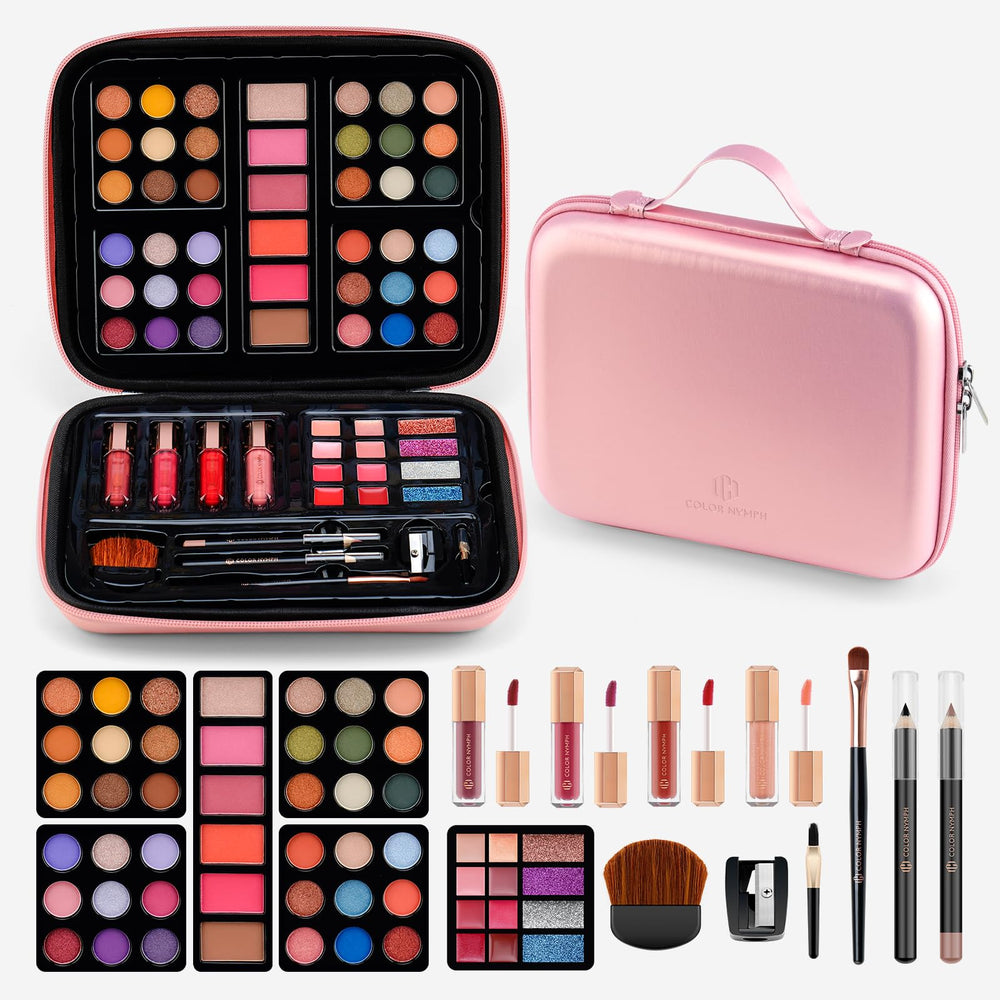 Color Nymph teens makeup set with pink handbag for stylish on-the-go looks.
