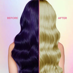 Color Oops Bold Remover application on hair demonstrates controlled color fading.