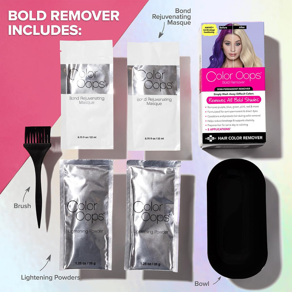 Color Oops Bold Remover packaging highlights vegan and cruelty-free choice.