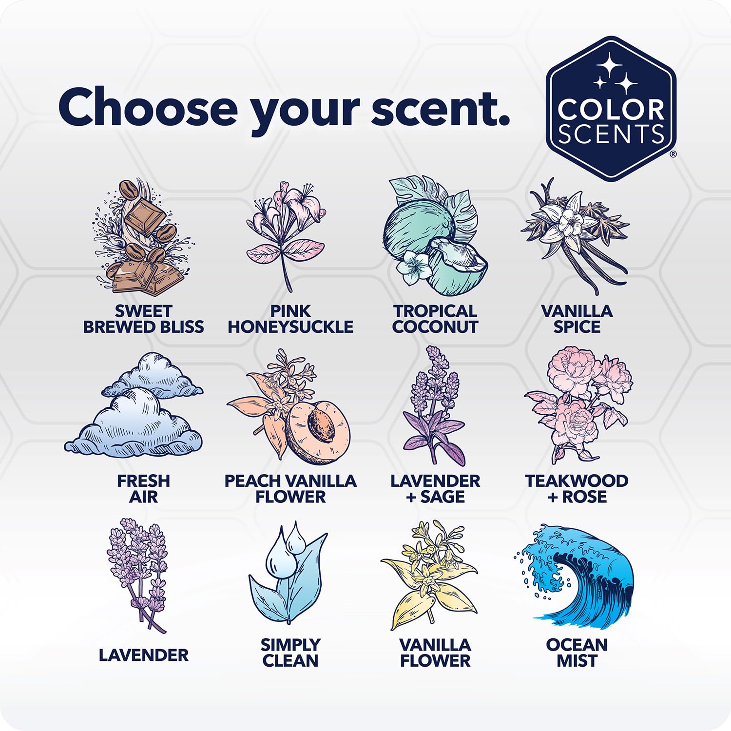 Color Scents Ocean Mist scent adds a subtle fragrance during cleanup.