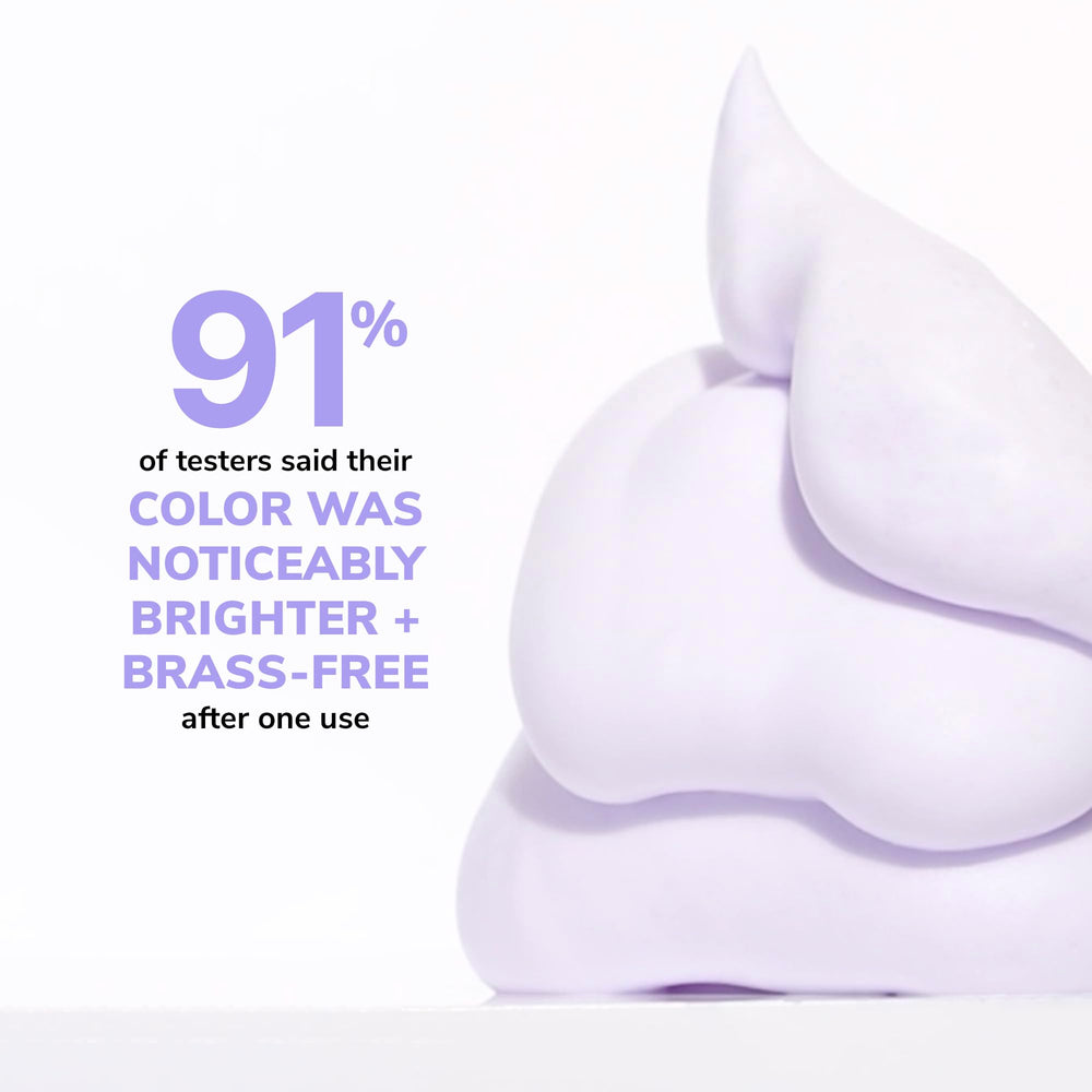 COLOR WOW Color Control purple-toning foam on-dry hair brightens without stiffness