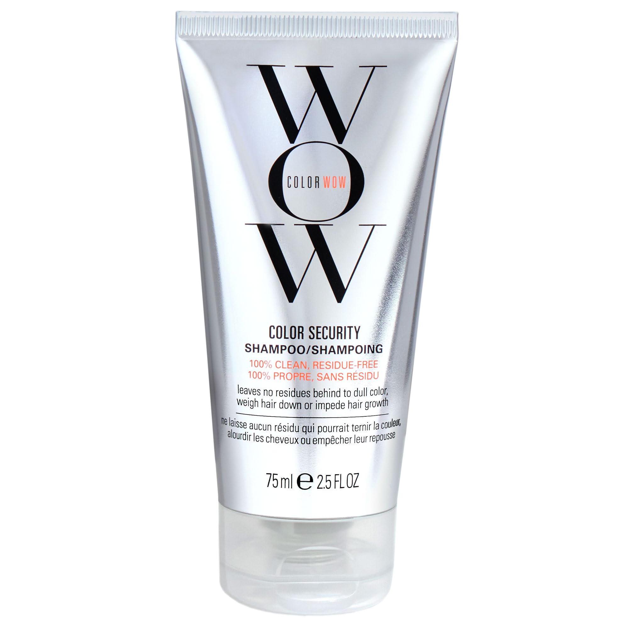 Color Wow Color Security Shampoo bottle highlighting sulfate-free, residue-free cleansing.