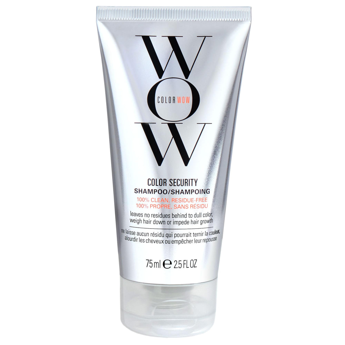 Color Wow Color Security Shampoo bottle highlighting sulfate-free, residue-free cleansing.