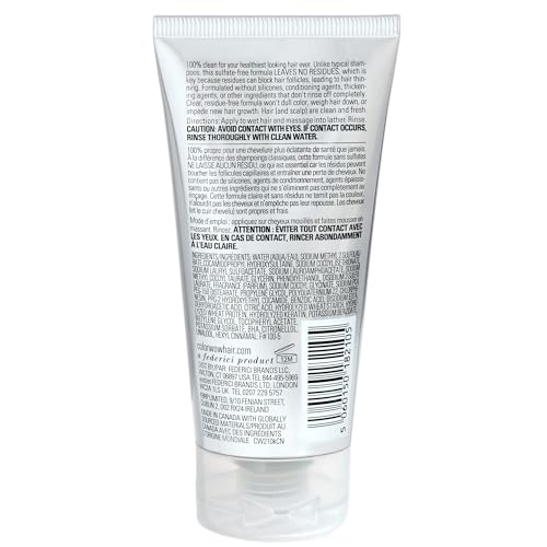 Luxurious foamy lather from Color Wow Color Security Shampoo demonstrates gentle cleansing.