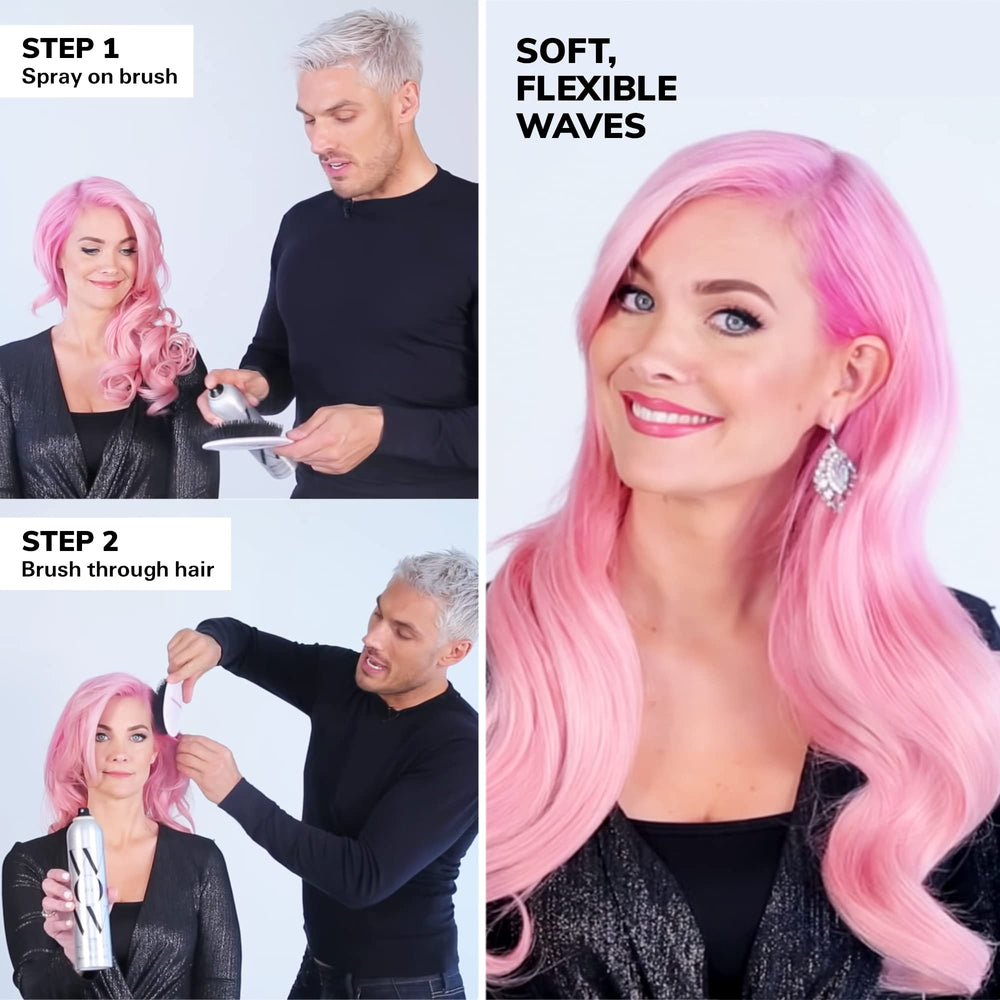 COLOR WOW Cult Favorite hairspray brush-through finish for flexible control.