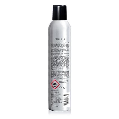COLOR WOW Cult Favorite hairspray being applied for brushable, flexible styling.