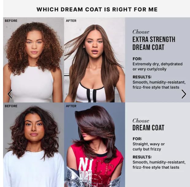 COLOR WOW Dream Coat shine-gloss finish on styled hair.