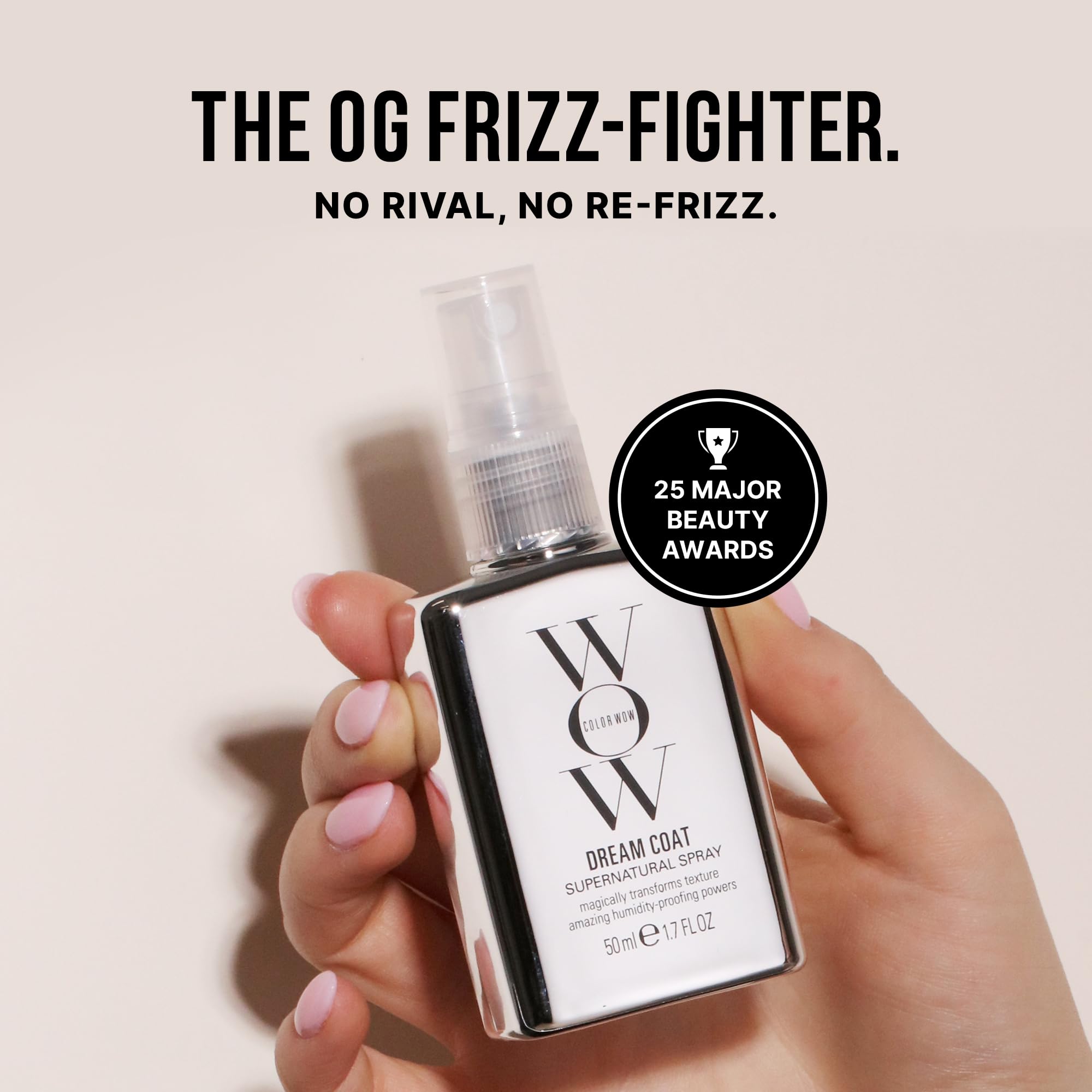 COLOR WOW Dream Coat smooth cuticle close-up highlights locked-in smoothness.