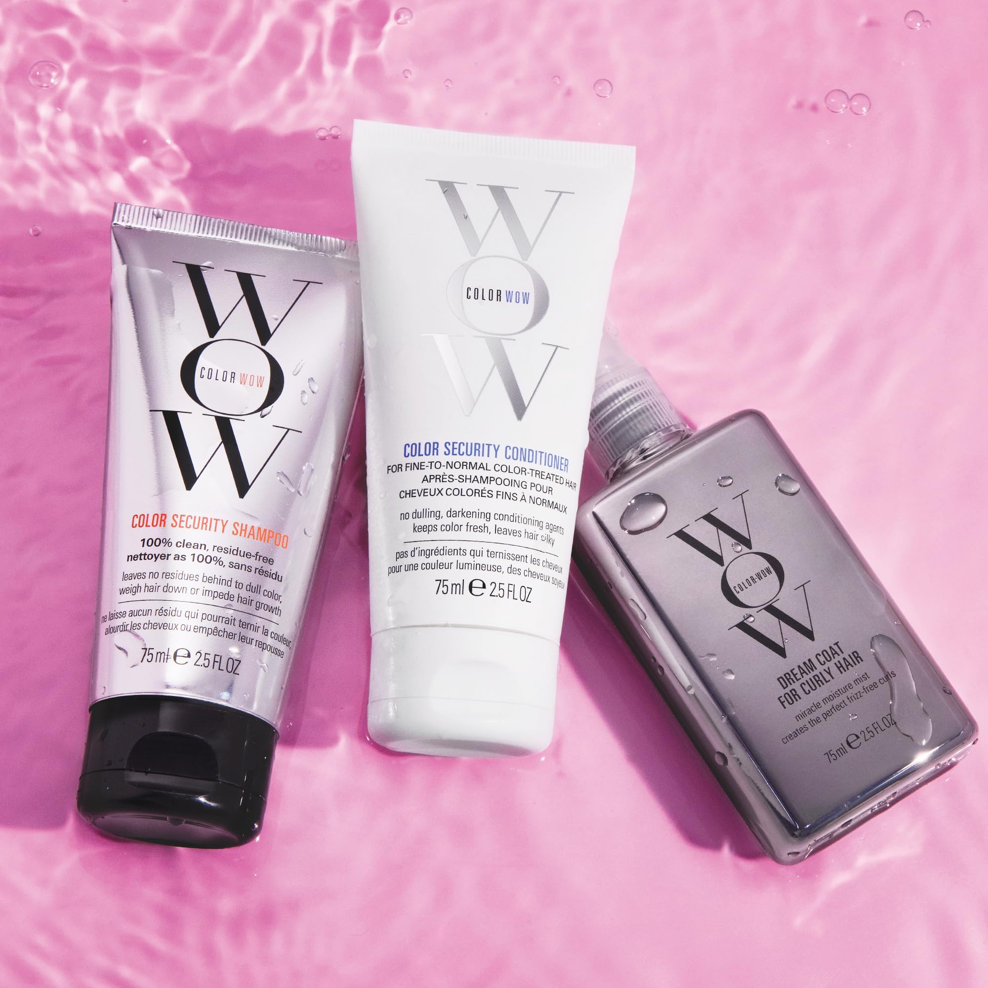 COLOR WOW Frizz-free curl definition close-up highlighting healthy-looking curls.