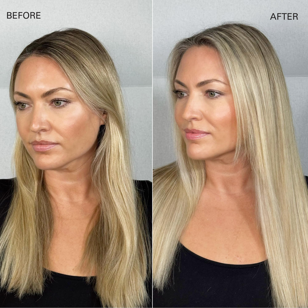 COLOR WOW Insta-WOW after brushing reveals clean, residue-free finish