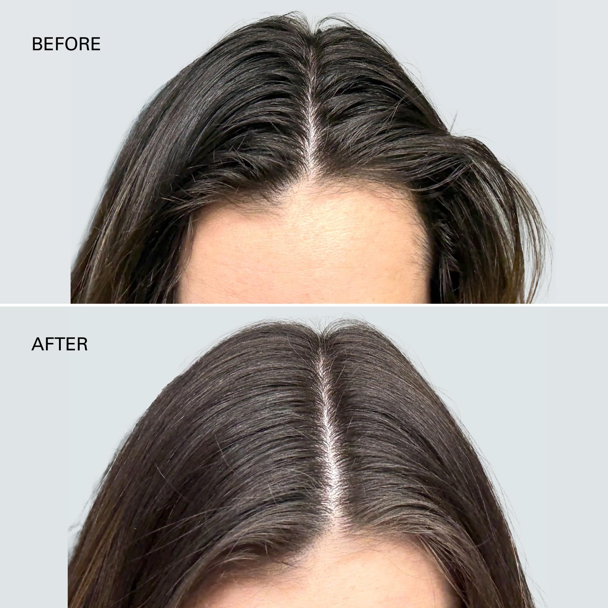Hair with COLOR WOW Insta-WOW showing bright shine under light