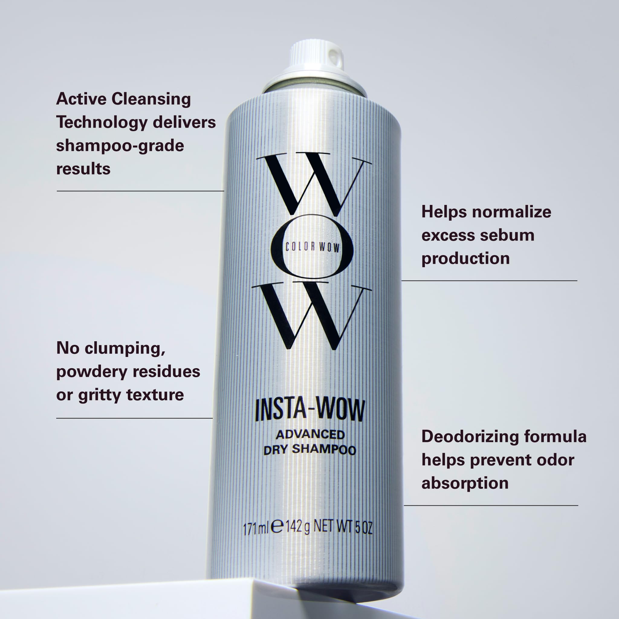 Close-up of COLOR WOW Insta-WOW texture highlights light reflectivity