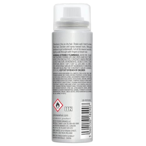 COLOR WOW Insta-WOW dry shampoo dispersion mist showing fine spray for oil absorption.