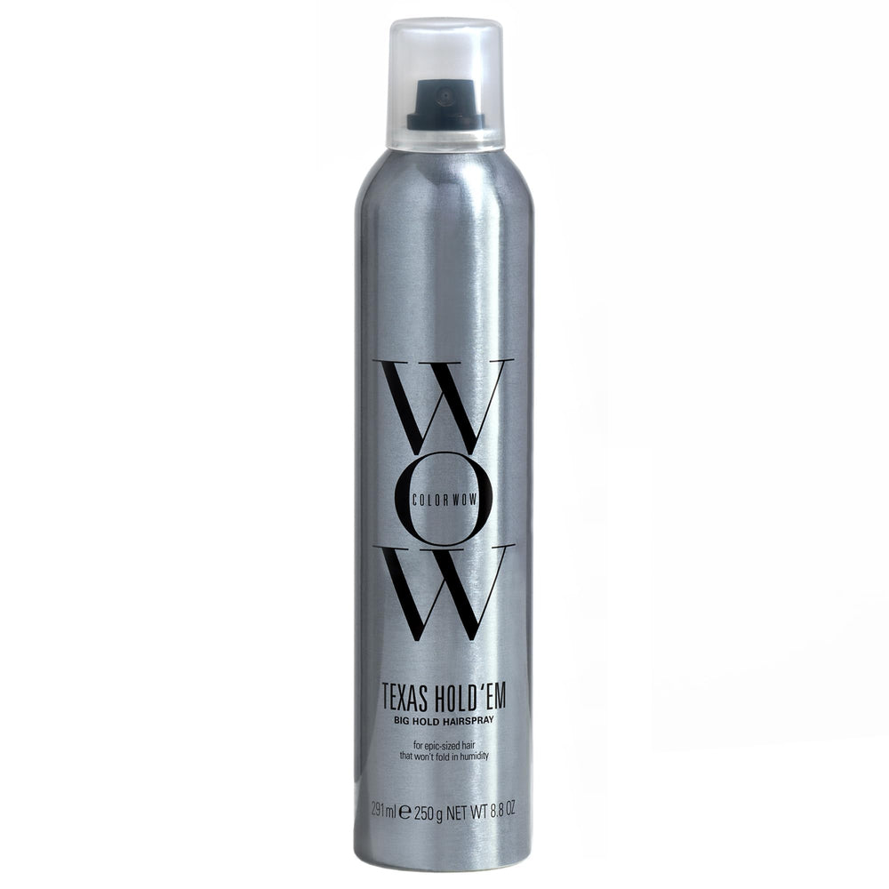 COLOR WOW Texas Hold Em Big Hold bottle-front view showing humidity-resistant hold.