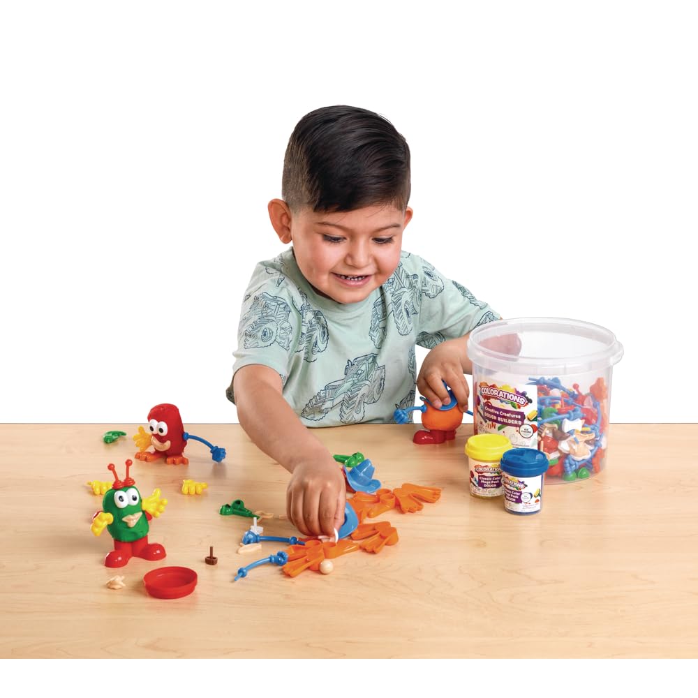 Colorations BuildMe storage-bucket keeps pieces organized and ready for studio or classroom use.