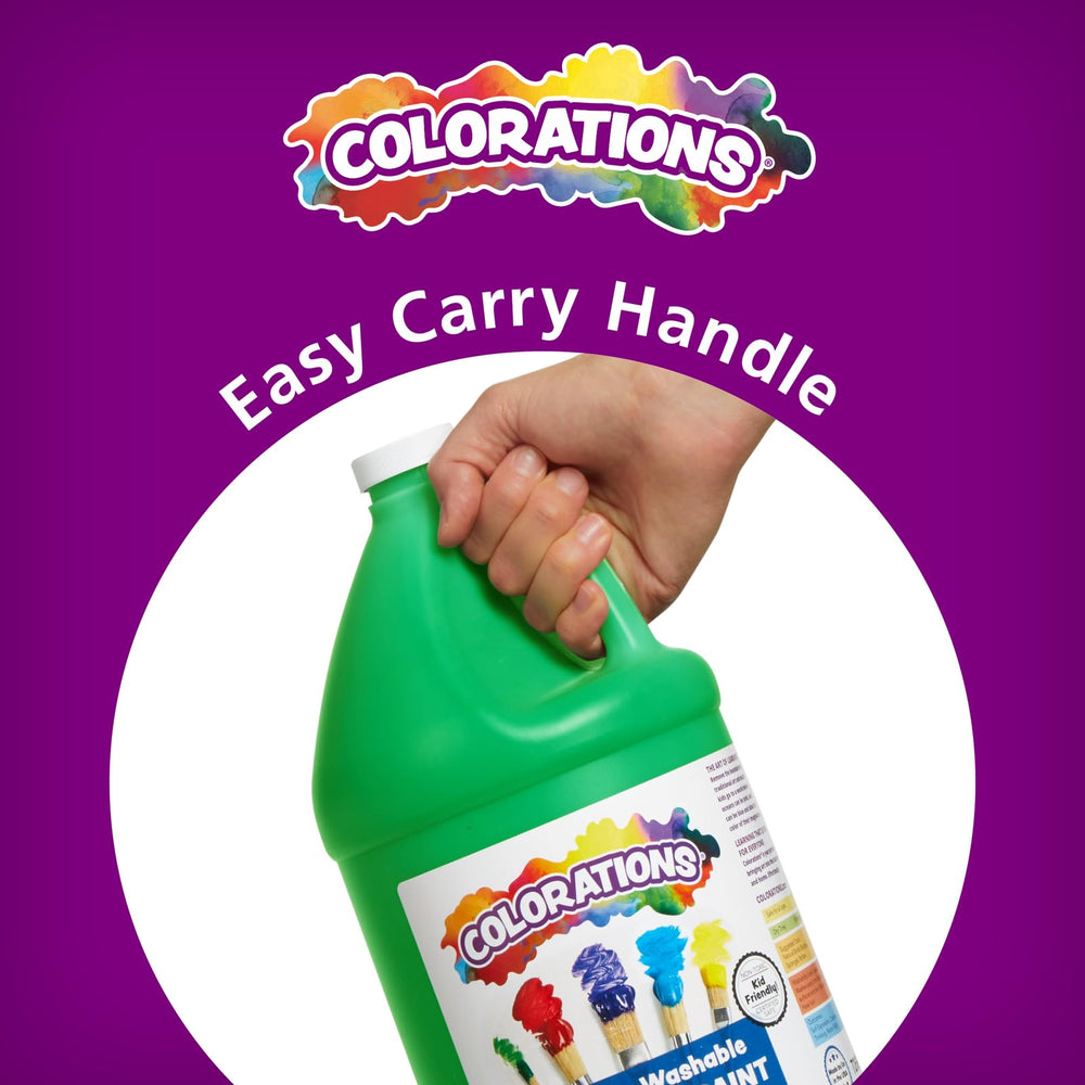 Colorations classroom-friendly washable paint for teachers and families.