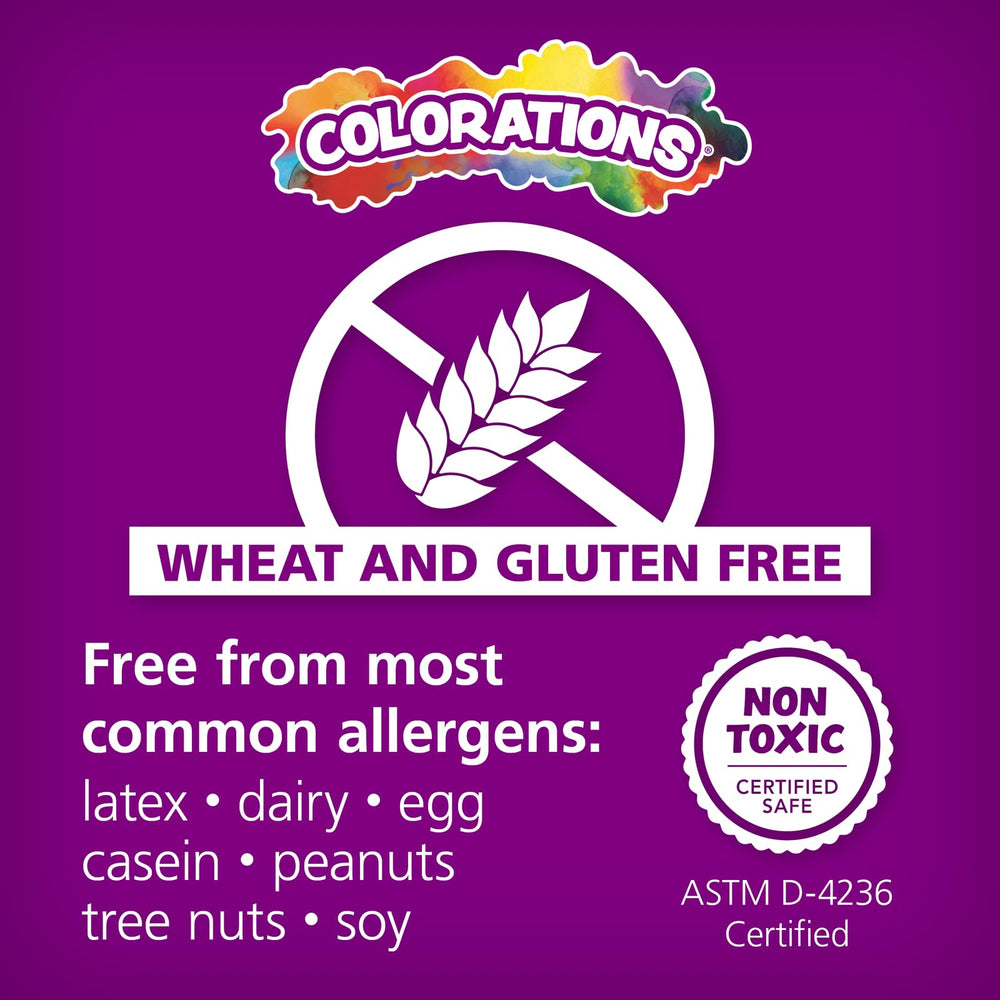 Colorations Wheat & Gluten Free Classic Dough green tub enhances tactile play and hand strength.