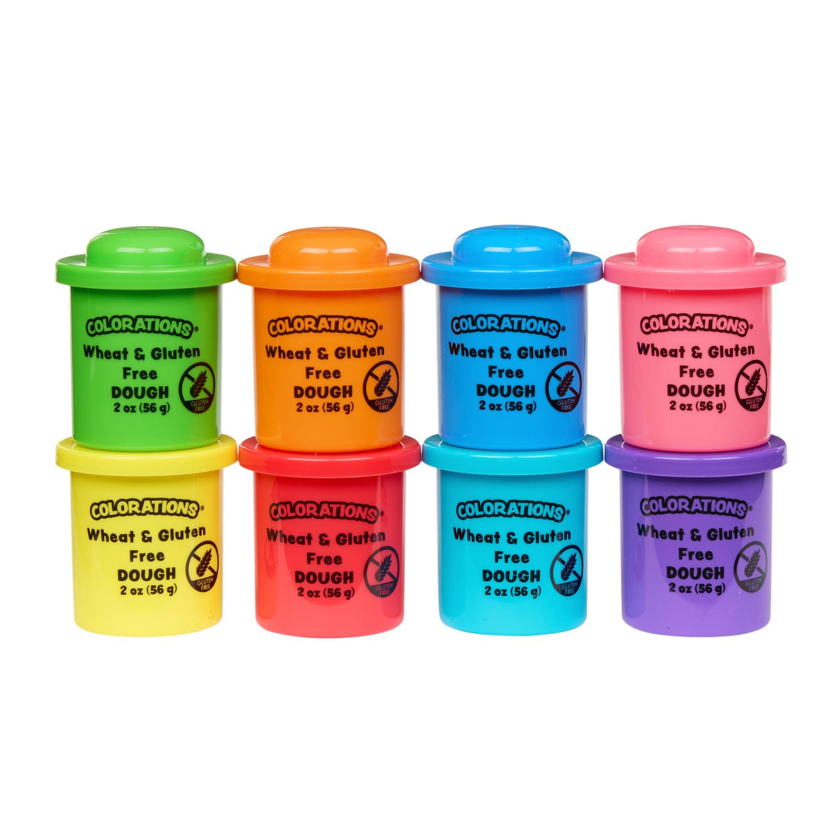 Colorations Wheat & Gluten Free Classic Dough orange tub supports creative play and fine-motor growth.