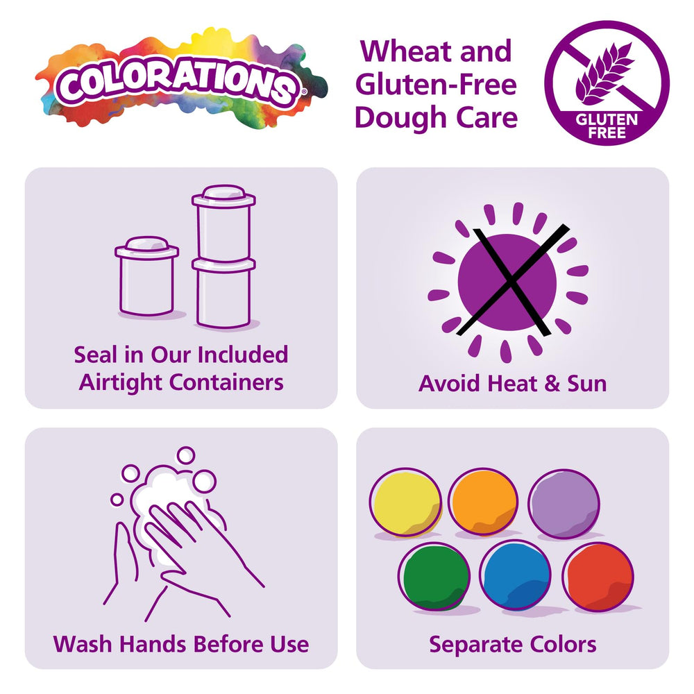 Colorations Wheat & Gluten Free Classic Dough pink tub encourages creativity and concentration.