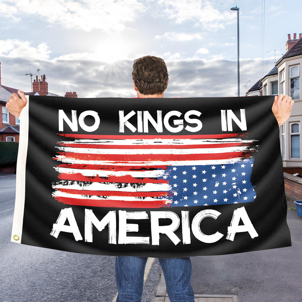 Colorato No Kings in America flag made of durable polyester for year-round use