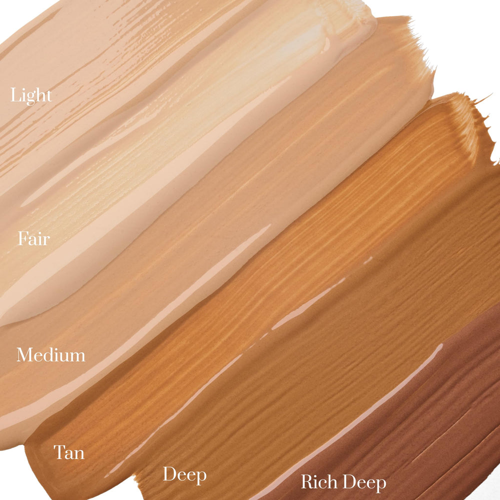 Colorescience Demi-matte finish demonstrates buildable coverage on skin