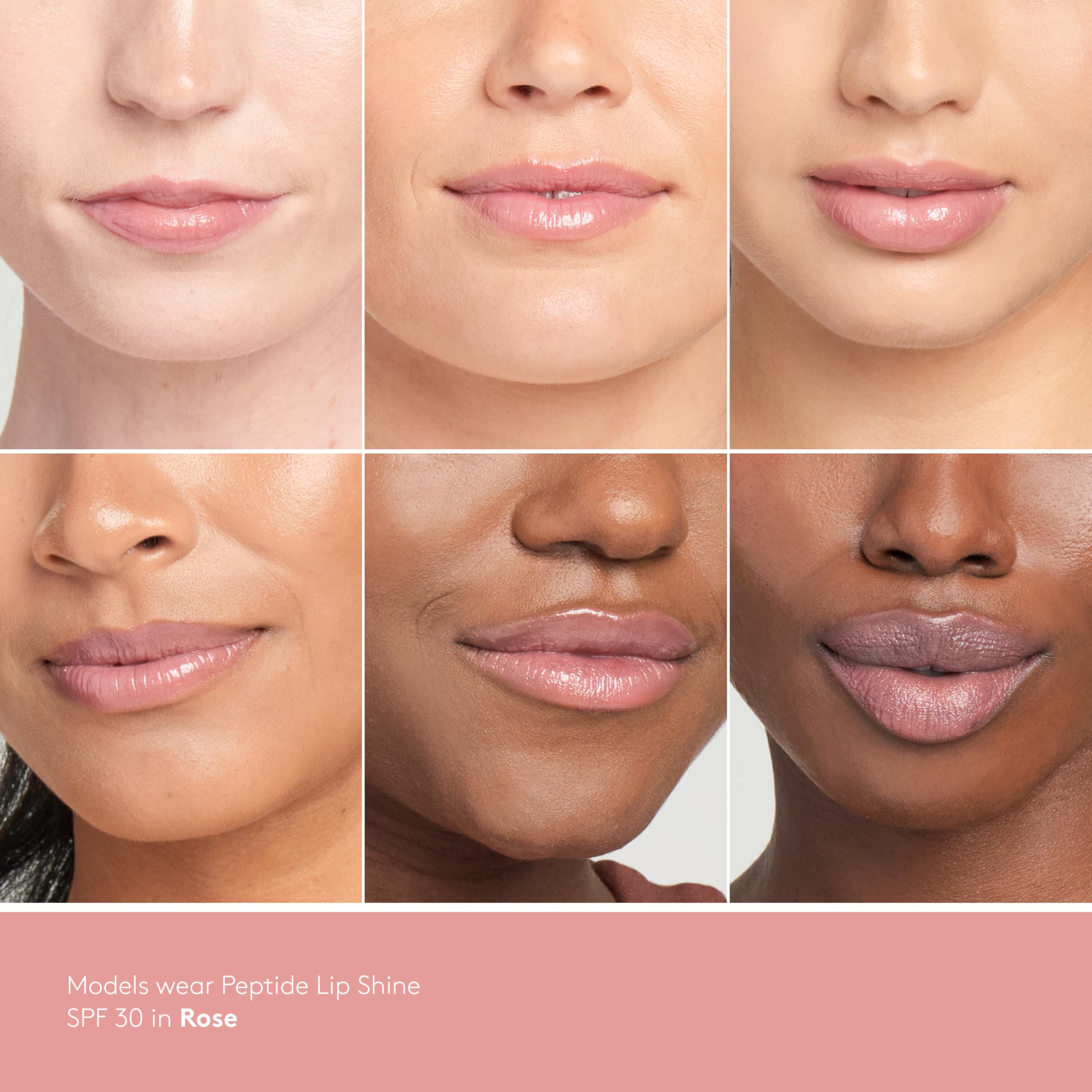 Colorescience Peptide Lip Shine SPF 30 label emphasizes sun protection.
