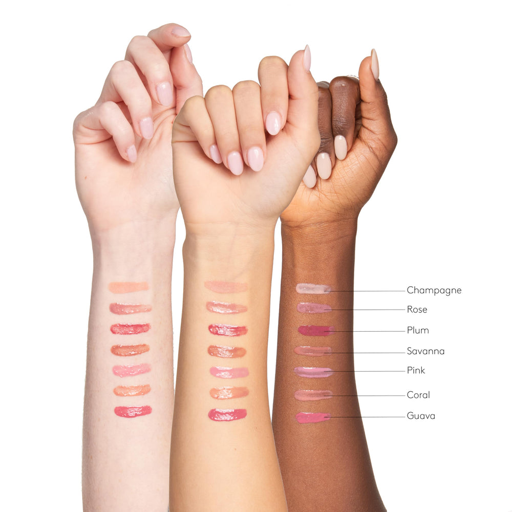 Colorescience Peptide Lip Shine texture close-up reveals creamy hydration.