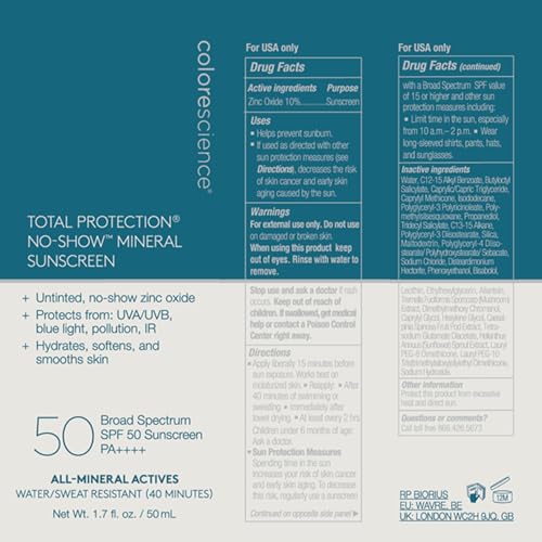 Colorescience UV and pollution defense for daily use on the face.