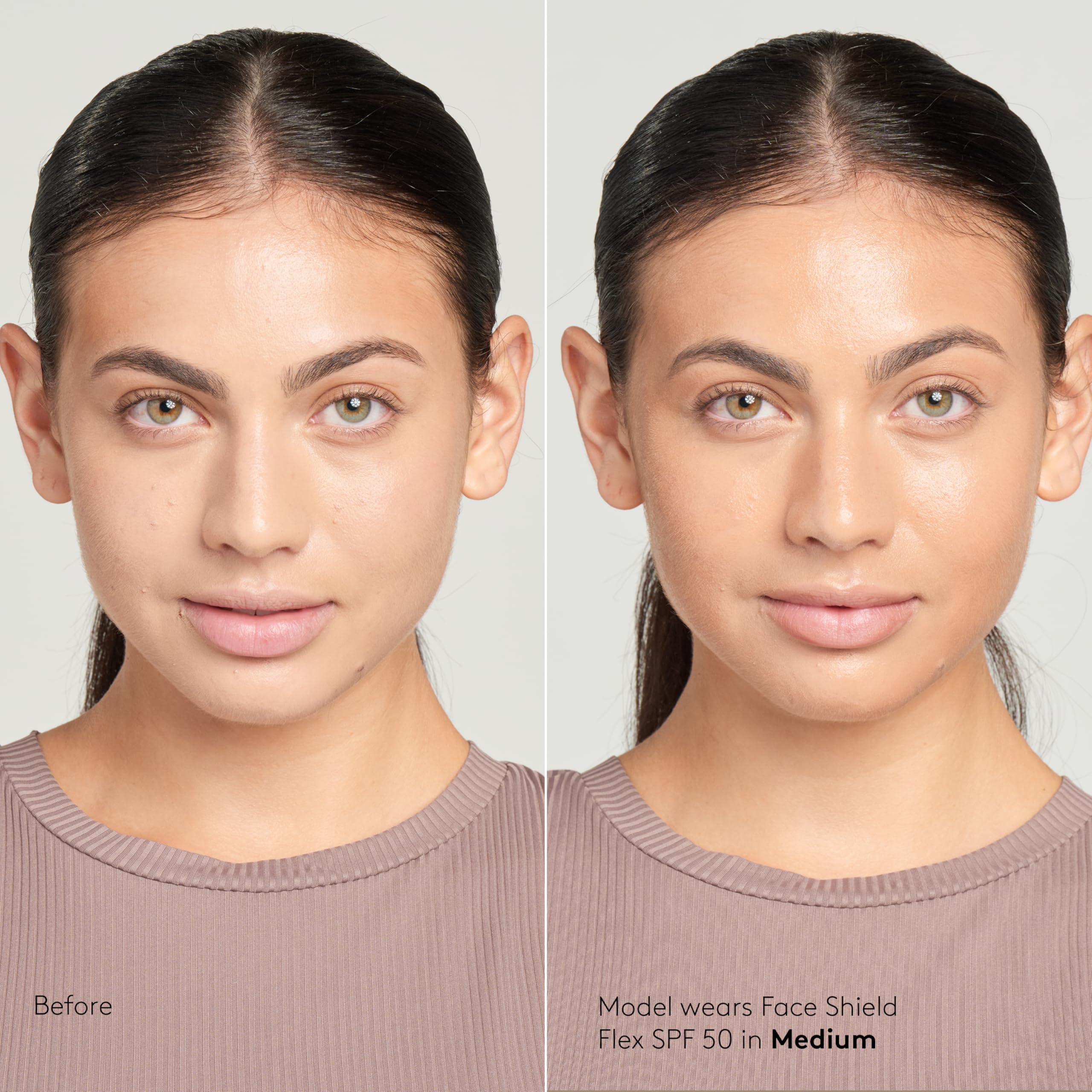 Product being applied for even skin tone and natural finish