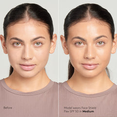 Product being applied for even skin tone and natural finish