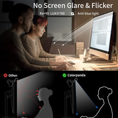 Colorpanda anti glare design promotes comfortable viewing during long sessions.