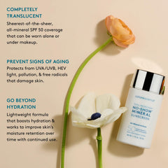 Colorescience Non-nano zinc oxide icon emphasizes high-protection without visible white cast.