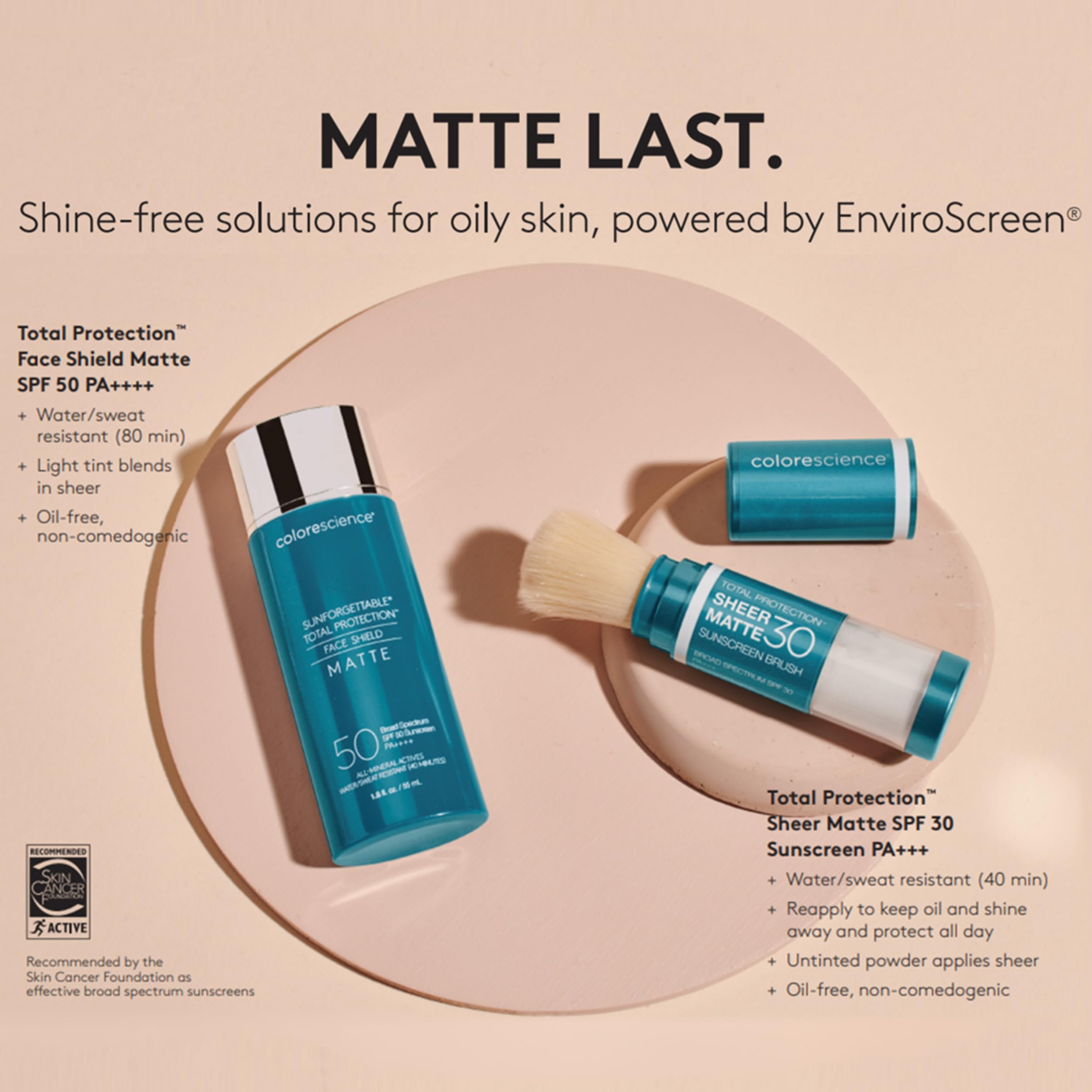 Colorscience Total Protection Face Shield Matte SPF 50 blue-light defense close-up.