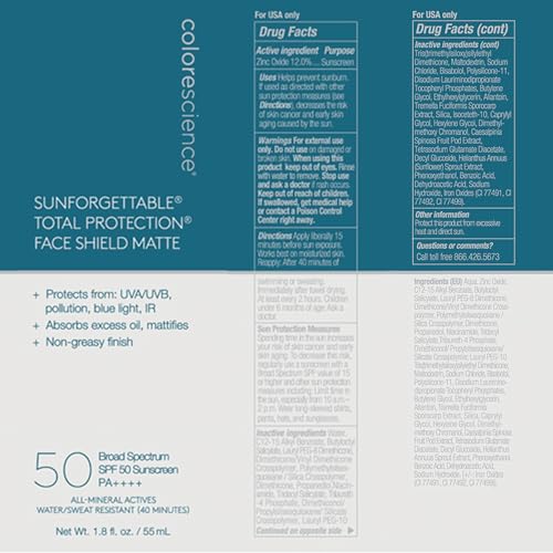 Colorscience Total Protection Face Shield Matte SPF 50 mid-deep skin tone use demo.