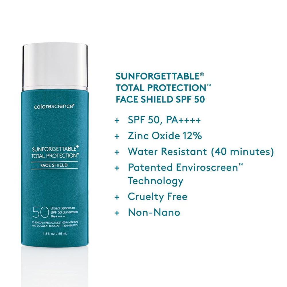 Colorescience Total Protection Face Shield water resistance demonstration on skin.