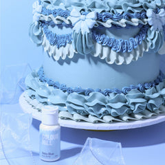 Colour Mill Baby Blue blends well with fats for smooth bake-line color in fat-rich applications.
