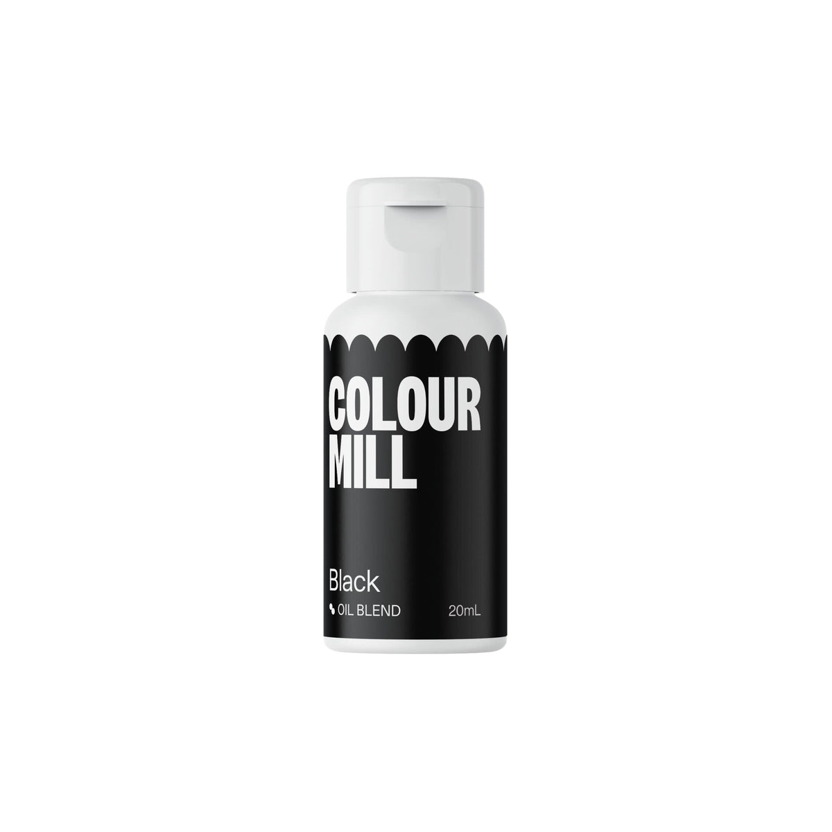 Colour Mill Black oil-based coloring bottle for deep, even frosting color