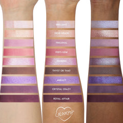 ColourPop All Amethyst duo chrome finish highlights pinky-violet shifts during application.