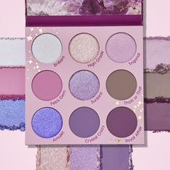 ColourPop All Amethyst close-up of metallic opalescent shade for bold eye shimmer.
