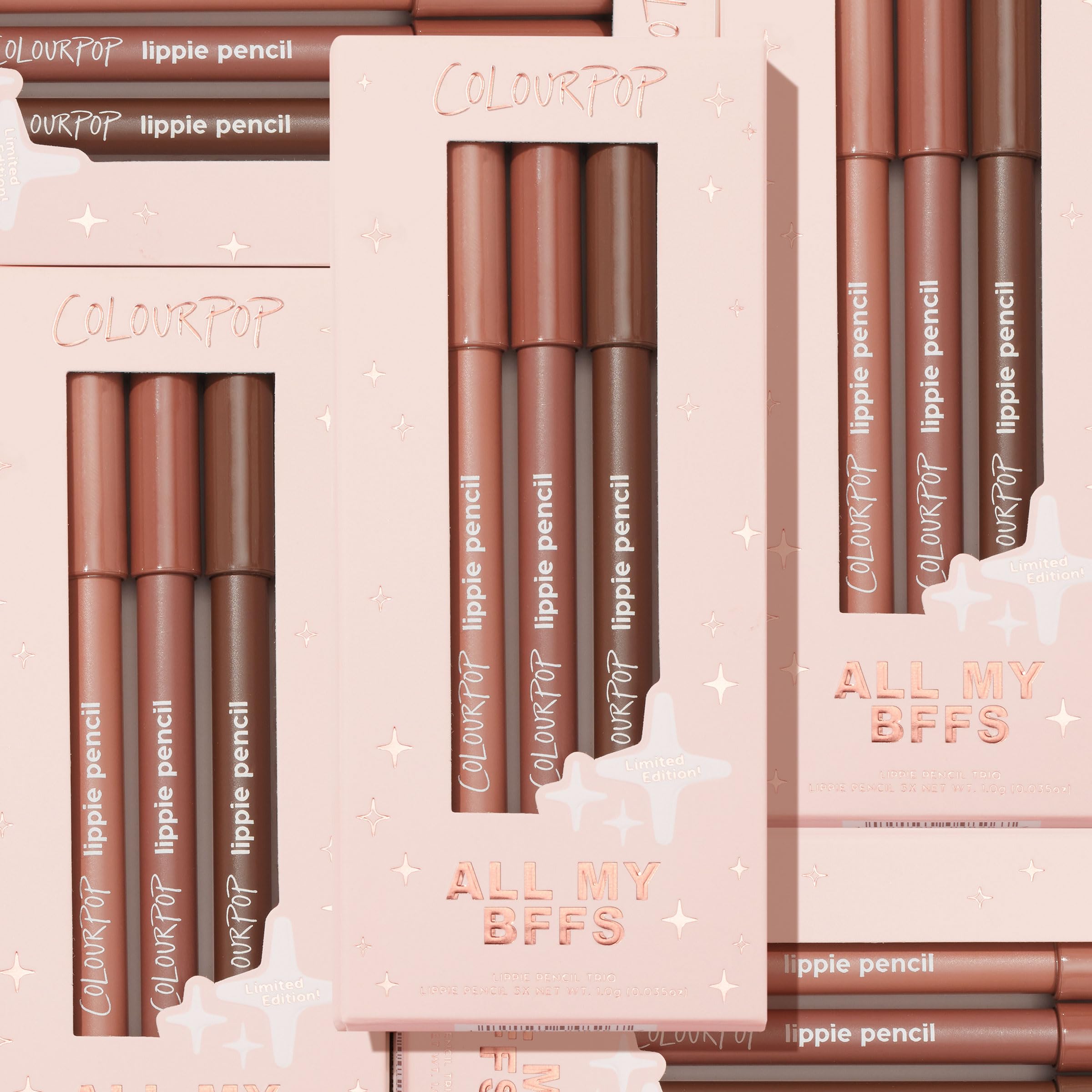 ColourPop All My BFFs Lippie Kit completed look with crisp, bold edges.