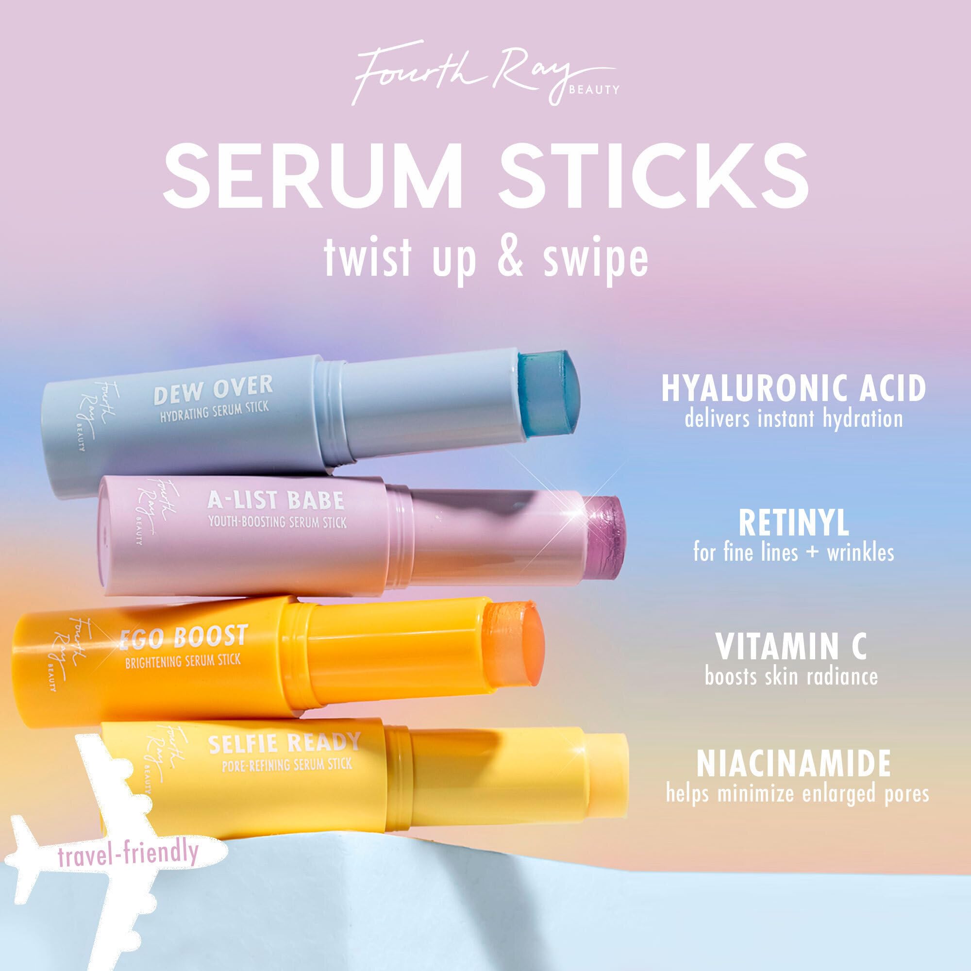 ColourPop Brightening Serum Stick luminous glow finish on skin.
