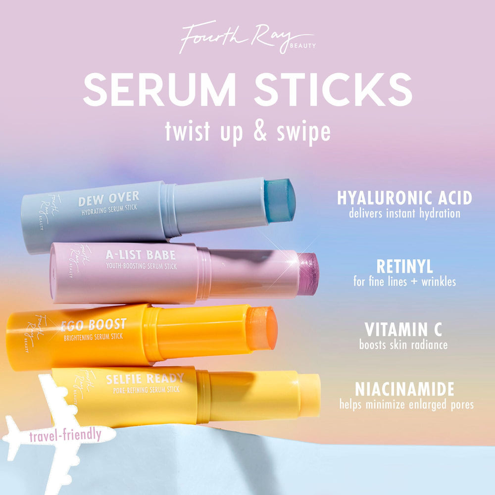 ColourPop Brightening Serum Stick luminous glow finish on skin.