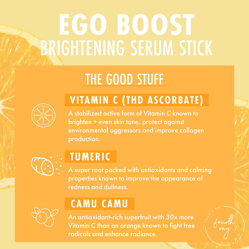 ColourPop Brightening Serum Stick turmeric highlight for subtle redness appearance improved.