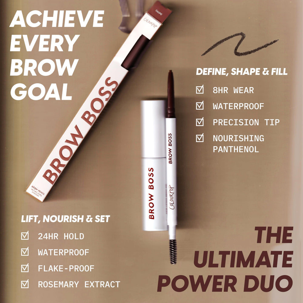 ColourPop Brow Boss transparent finish dries invisibly on brows.