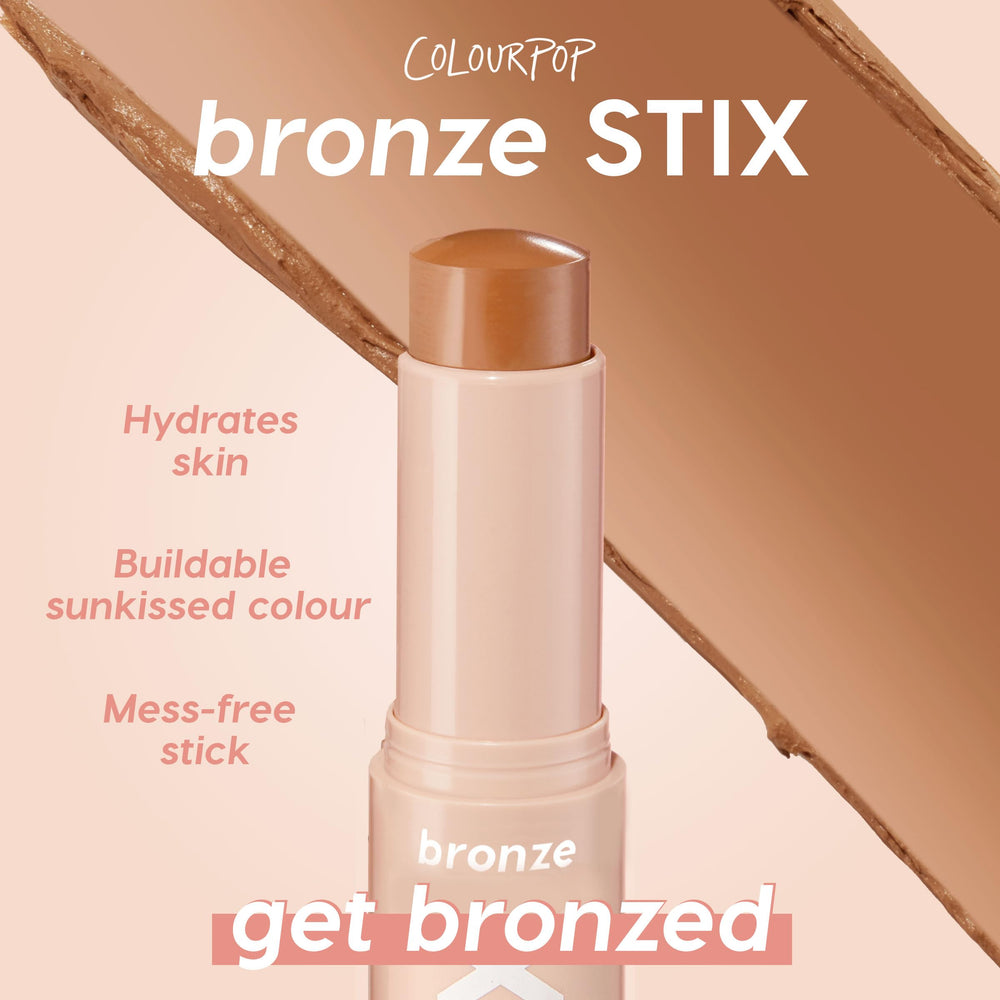 ColourPop Cream Bronzer Stick fingertip blending shows easy on-the-go touch-ups.