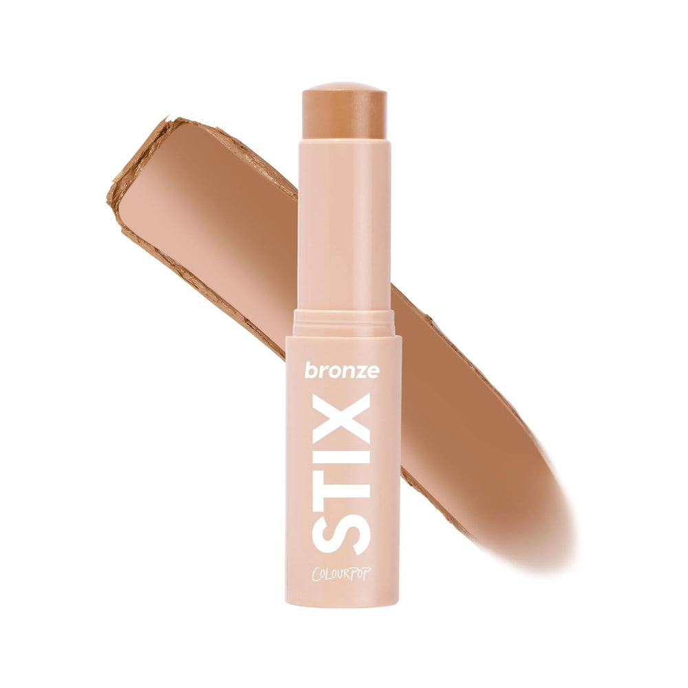 ColourPop Cream Bronzer Stick La Jolla Cove swatch for sun-kissed warmth without shimmer.